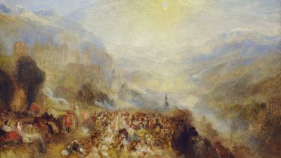 Schloss Heidelberg, Gemälde Heidelberg Castle in olden Times von William Turner